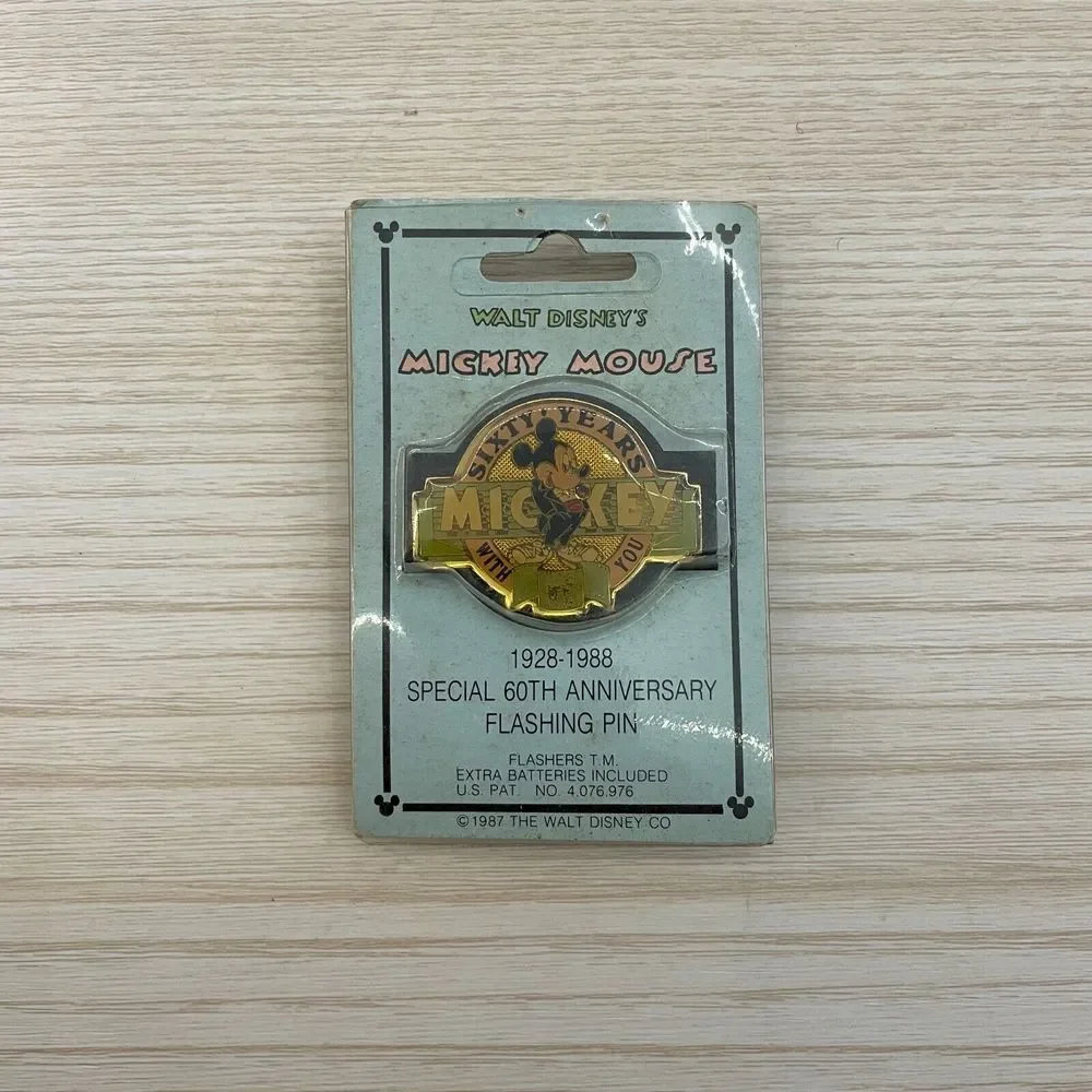 Mickey's Mouse Sixty Years With You‎ 60th Anniversary Walt Disney Flashing Pin